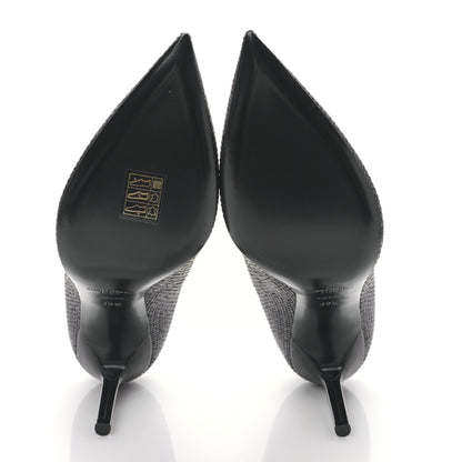 Saint Laurent Raffia Anja 105 Pumps 39.5 Black 5 of 11