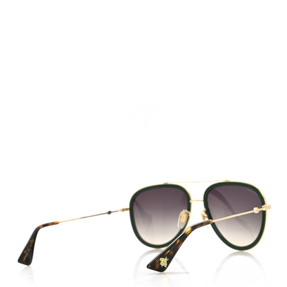 Gucci Web Aviator Sunglasses GG0062S Green Red 4 of 7