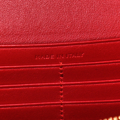 Saint Laurent Calfskin Crocodile Embossed Monogram Chain Wallet New Lipstick Red 7 of 11