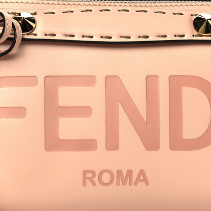 Fendi Vitello King Logo Embossed Mini By The Way Boston Bag Light Rose 7 of 9