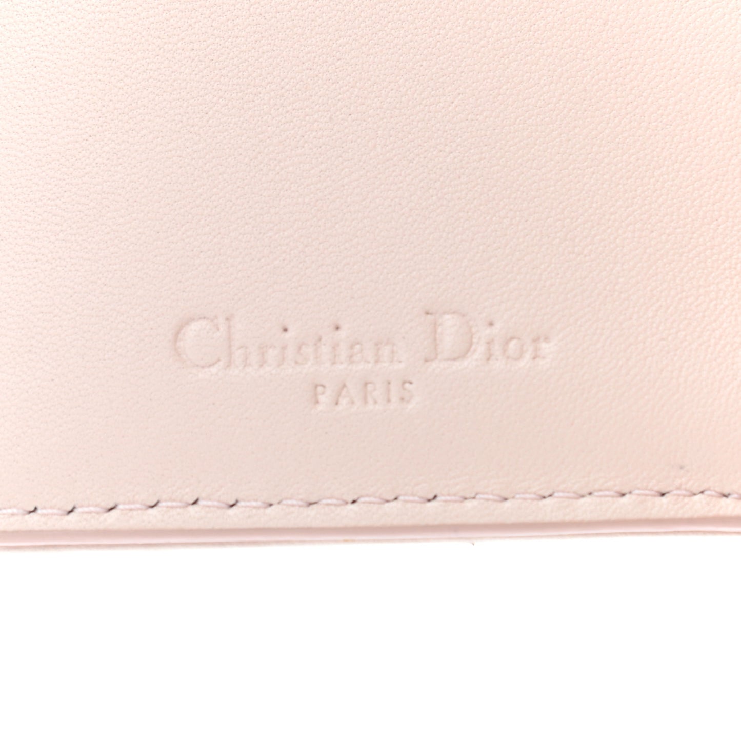 Lambskin Cannage Lady Dior Eden Wallet Light Pink
