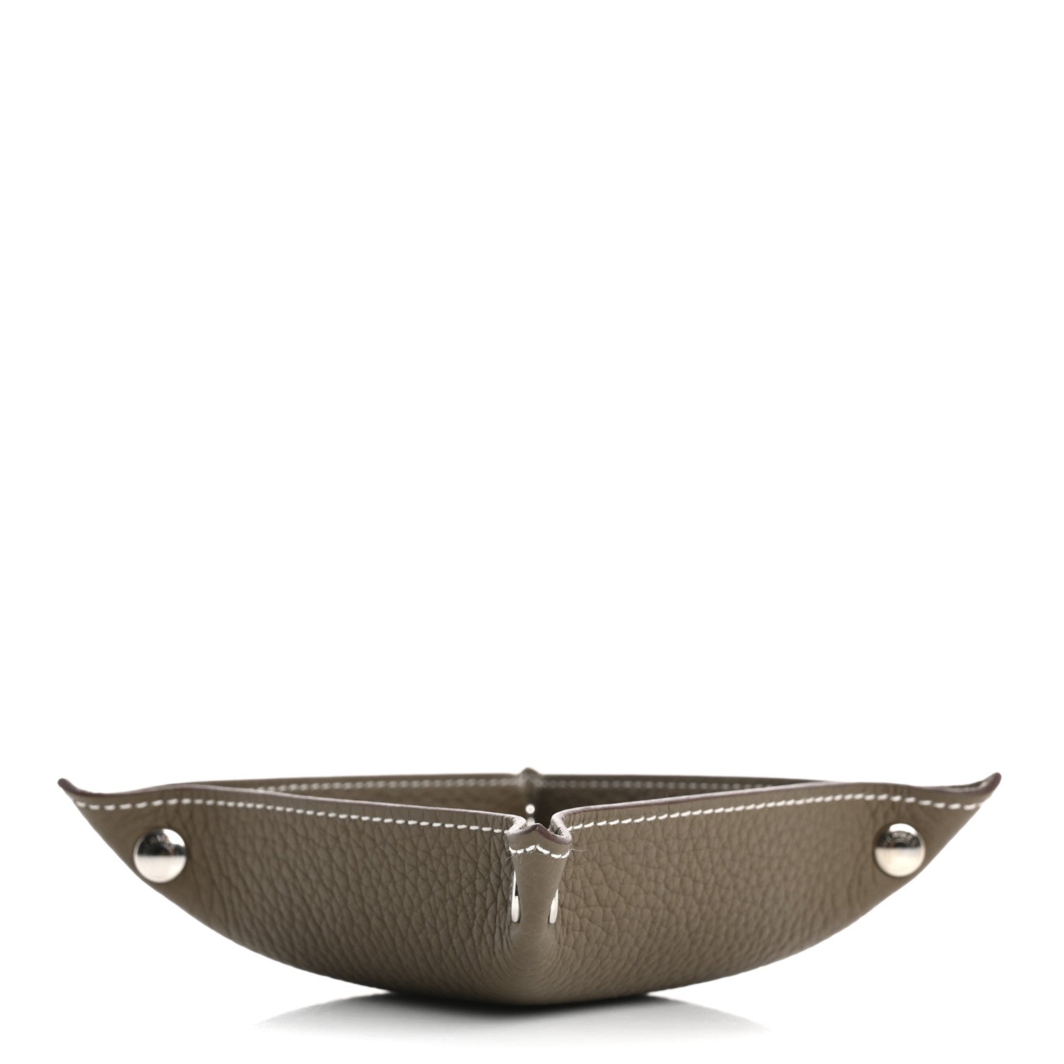 Hermes Taurillon Clemence Mini Mises et Relances Change Tray Etoupe 4 of 7