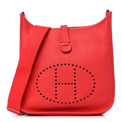 Hermes Taurillon Clemence Evelyne III GM Geranium 1 of 10