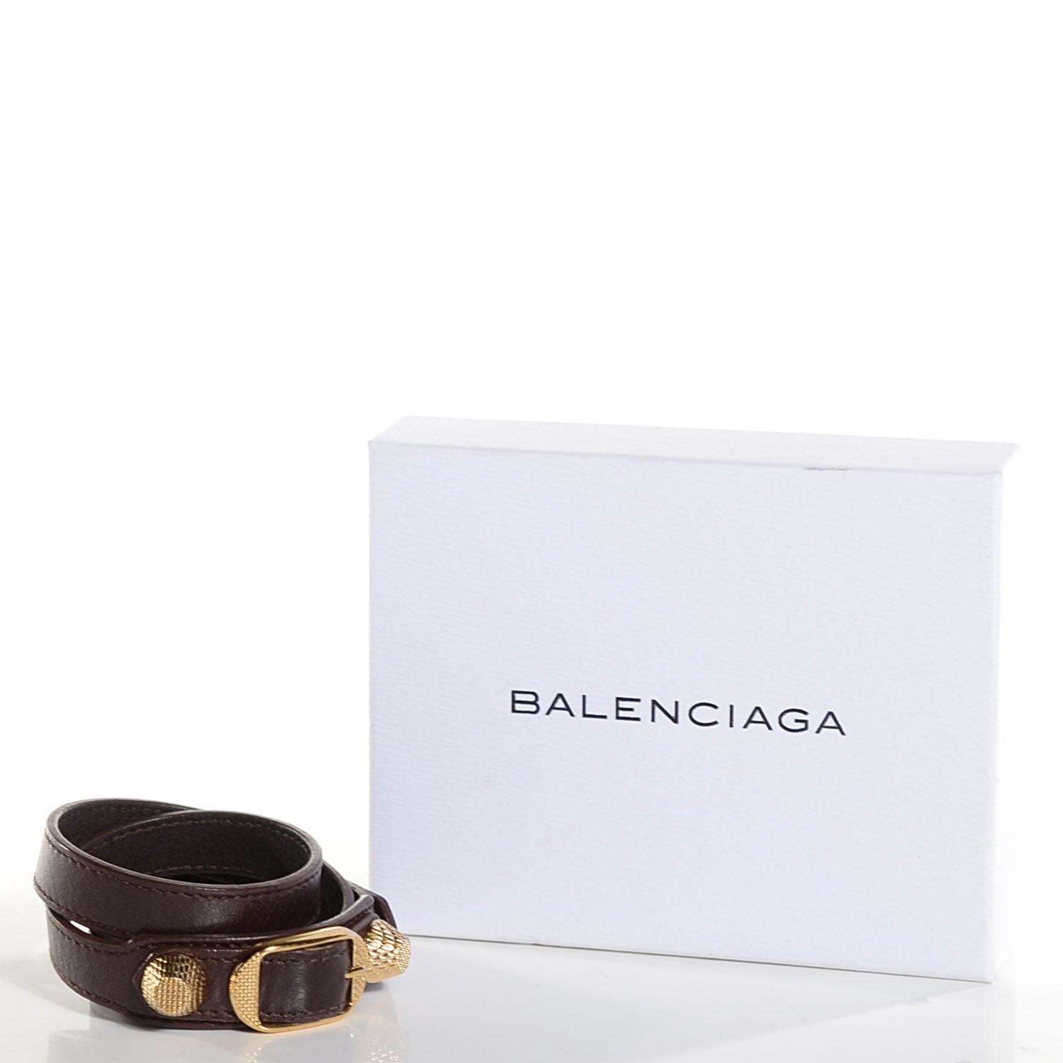 Balenciaga Agneau Giant Gold Triple Tour M Bracelet Cigare Fonce 16 of 16