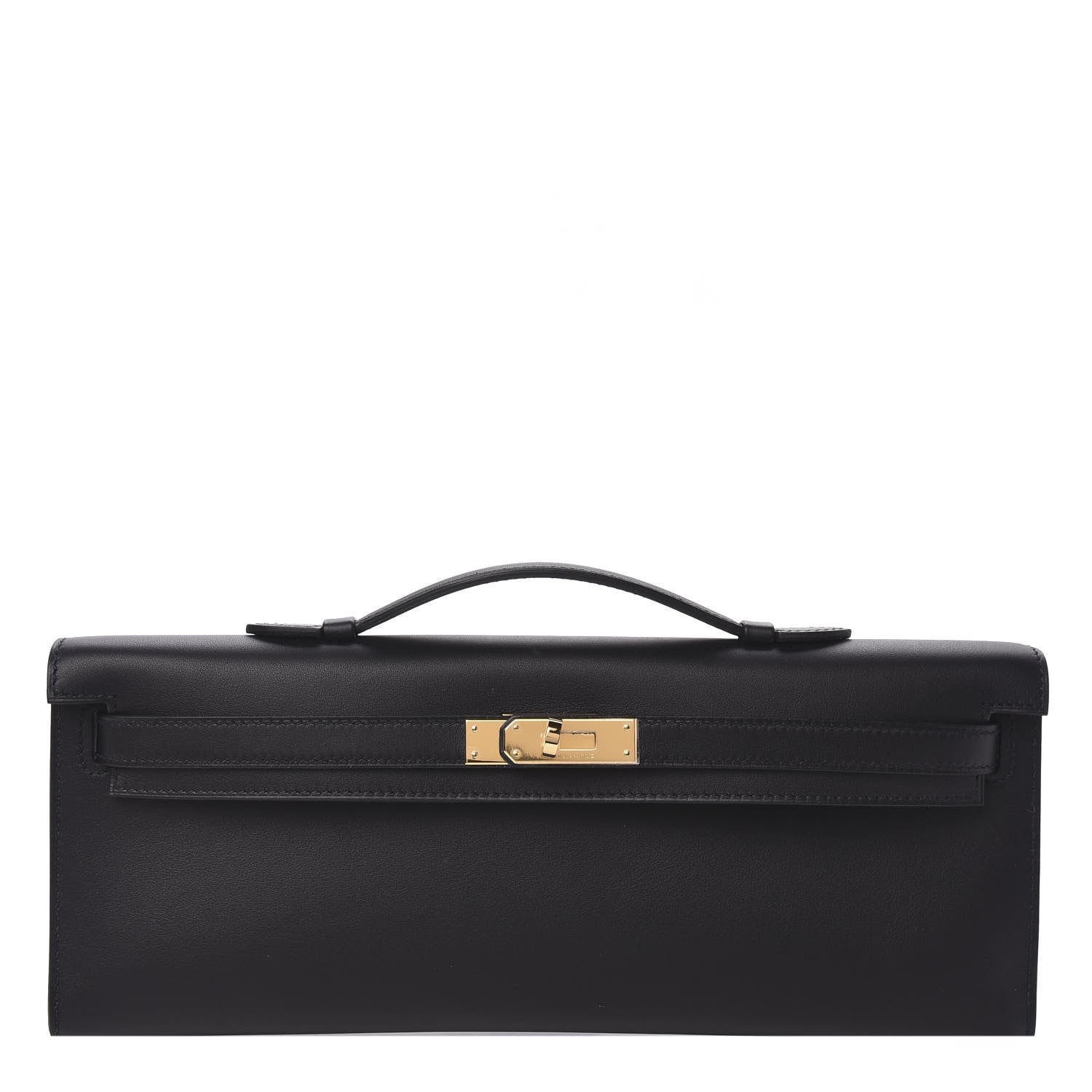 Hermes Swift Kelly Cut Clutch Pochette Black 1 of 9