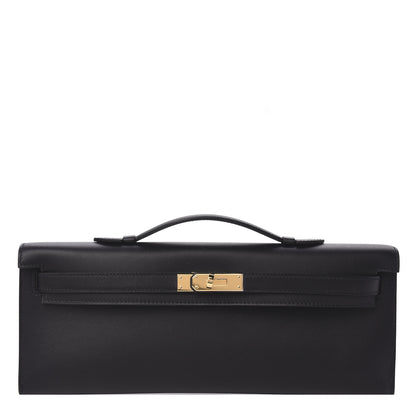 Hermes Swift Kelly Cut Clutch Pochette Black 1 of 9