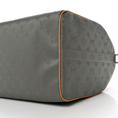 Louis Vuitton Monogram Titanium Keepall Bandouliere 50 8 of 8