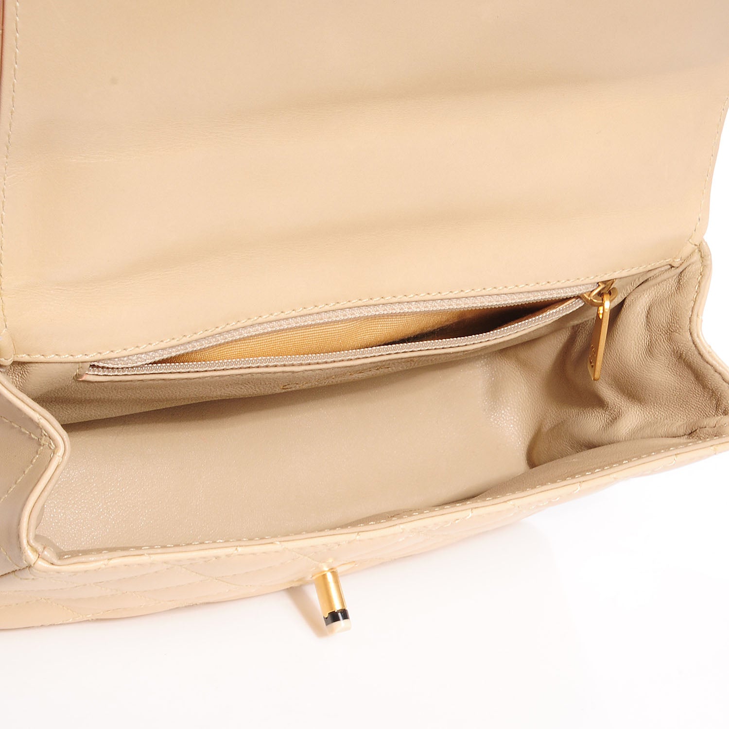 Chanel Lambskin Bekko Resin Small Single Flap Beige 5 of 9