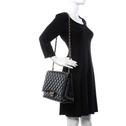 Chanel Lambskin Quilted Maxi Double Flap Black 3 of 19