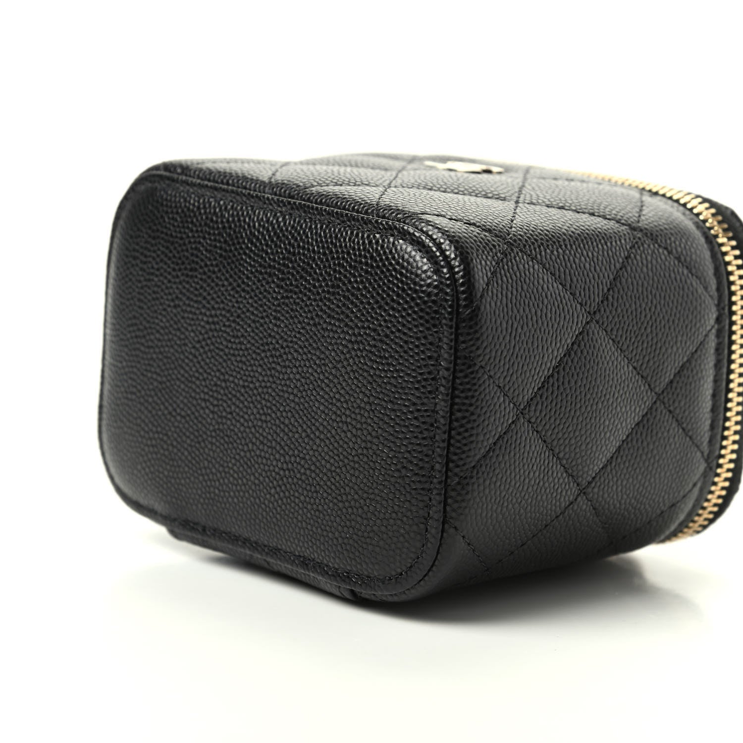 Chanel Caviar Quilted Mini Vanity Case With Chain Black 7 of 10