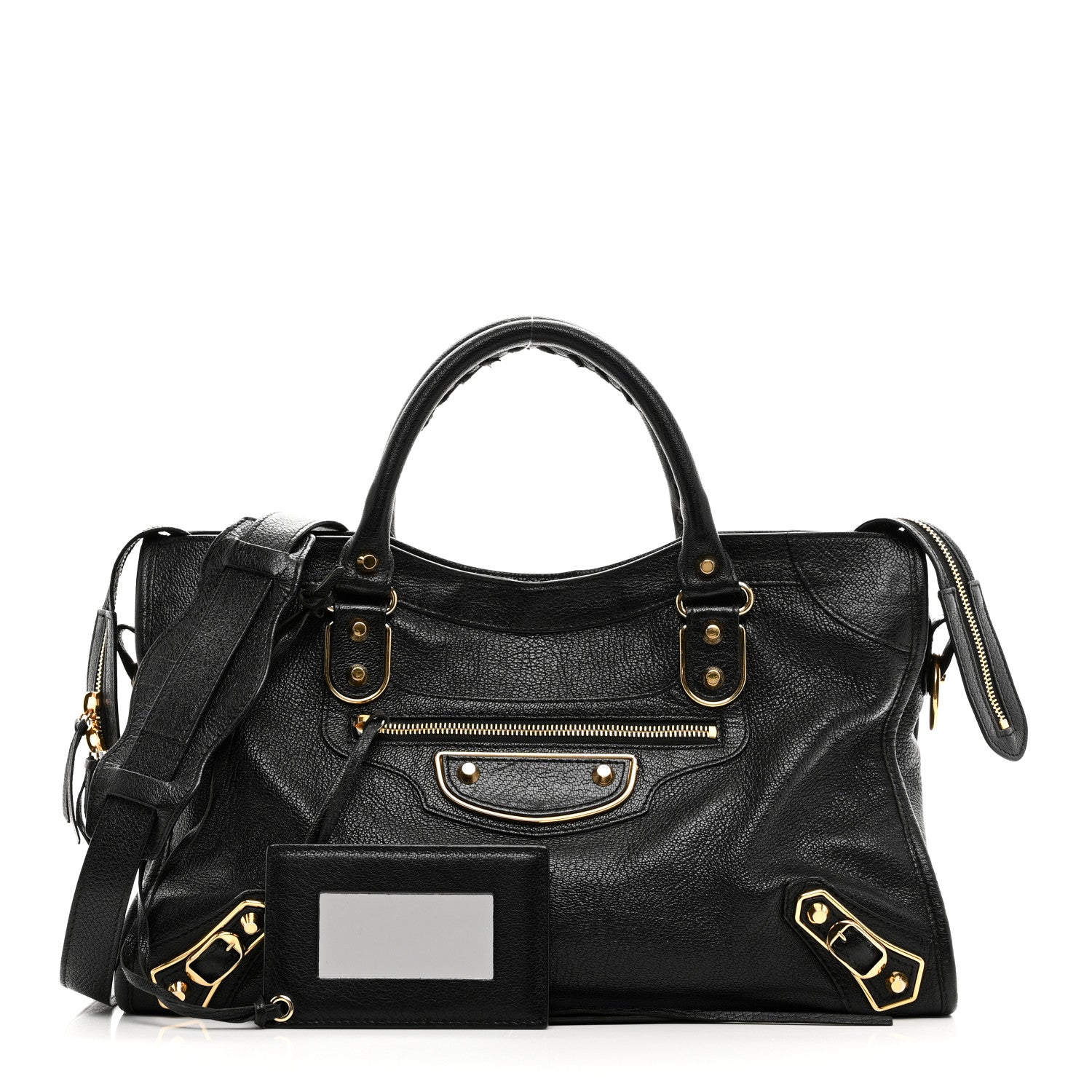 Balenciaga Chevre Gold Metallic Edge Hardware City Black 1 of 11