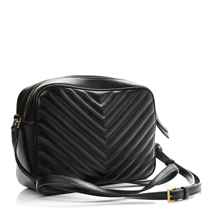 Saint Laurent Calfskin Matelasse Monogram Lou Camera Bag Black 3 of 10