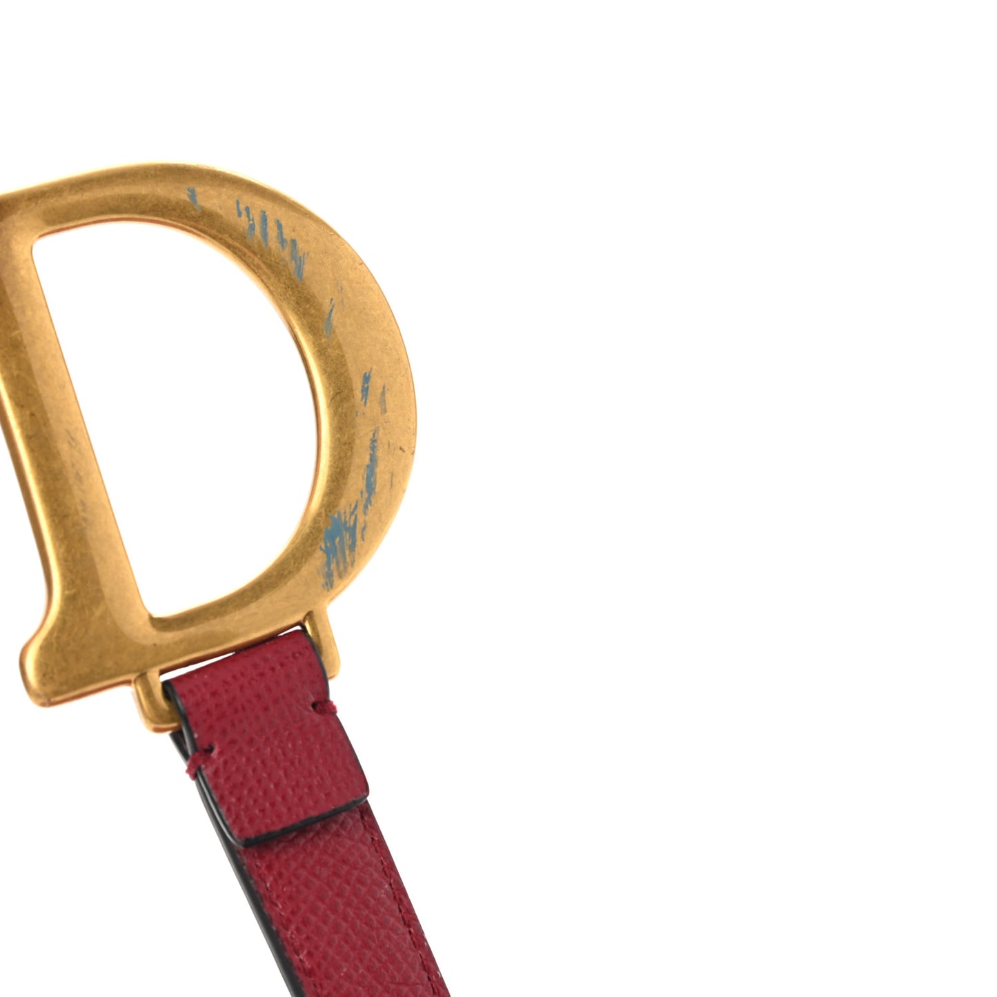 Grained Calfskin Saddle Bag Burgundy