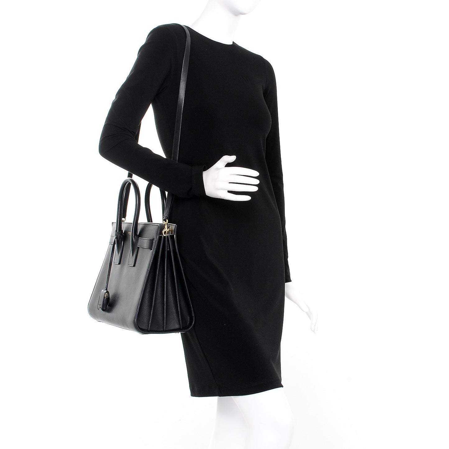 Calfskin Small Sac De Jour Black