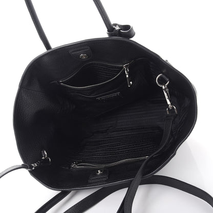 Prada Vitello Phenix Shopping Tote Black 6 of 12
