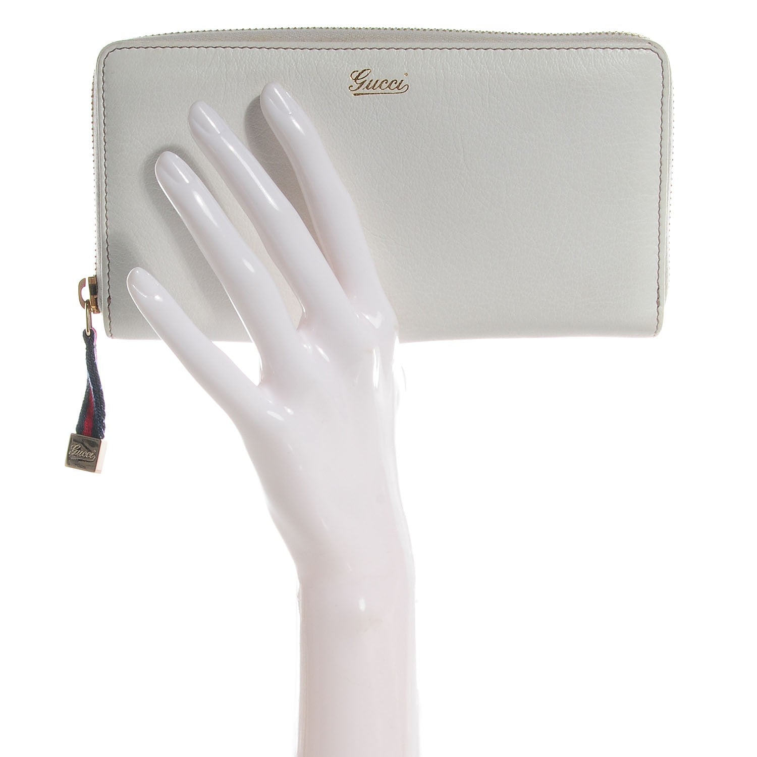 Gucci Calfskin Capri Zip Around Wallet White 2 of 8