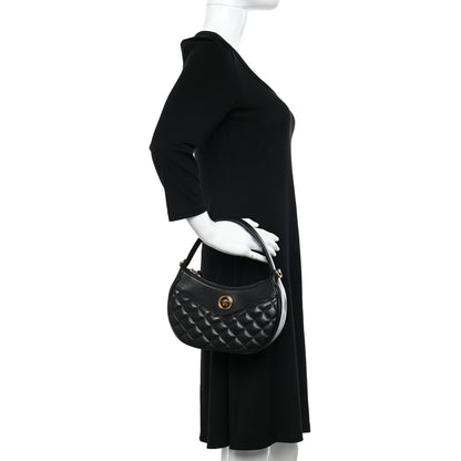 Versace Nappa Quilted Medusa Shoulder Bag Black 2 of 9