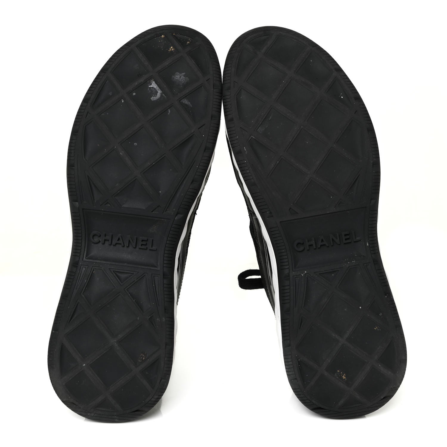 Chanel Velvet Calfskin Mixed Fibers CC Sneakers 40.5 Black 5 of 12