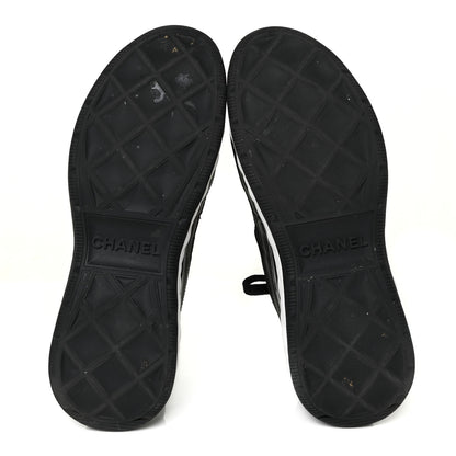Chanel Velvet Calfskin Mixed Fibers CC Sneakers 40.5 Black 5 of 12