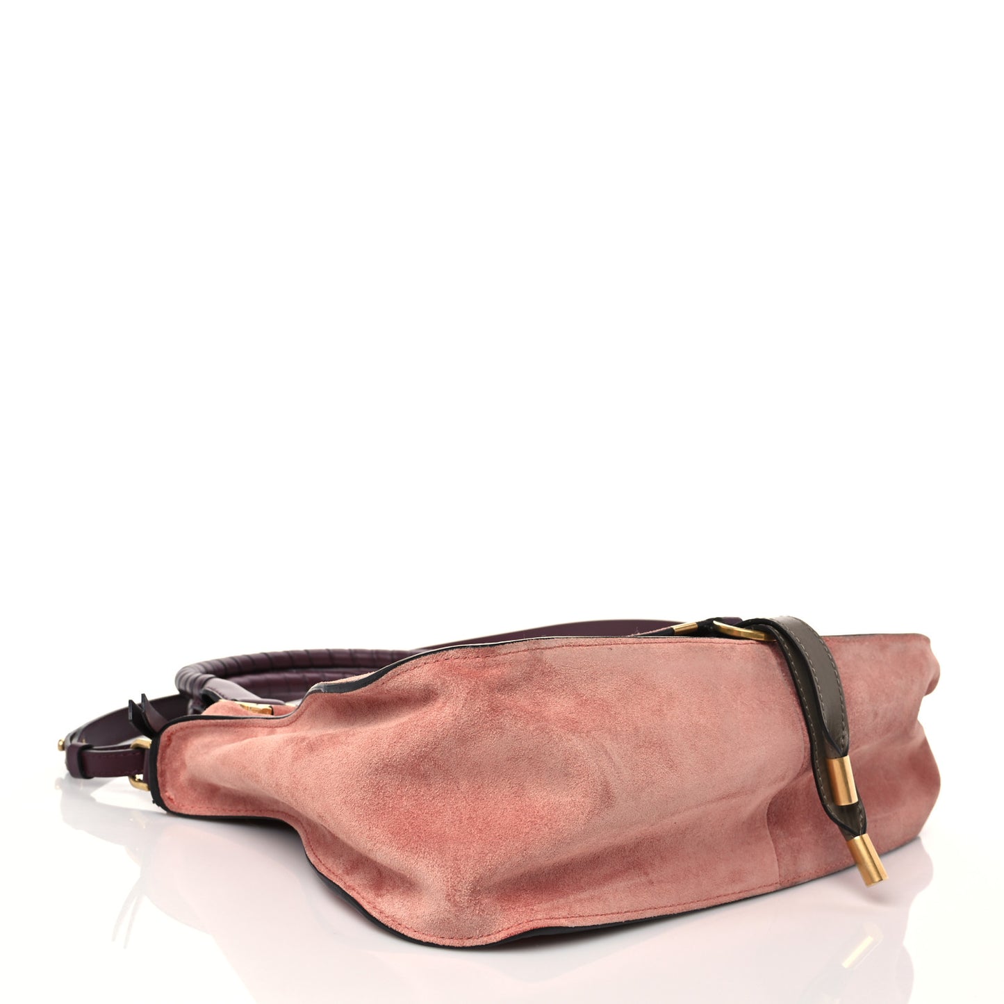 Suede Calfskin Braided Medium Marcie Double Carry Canyon Rose