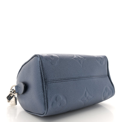 Louis Vuitton Metallic Empreinte Monogram Giant Speedy Bandouliere 20 Navy Nacre 4 of 9
