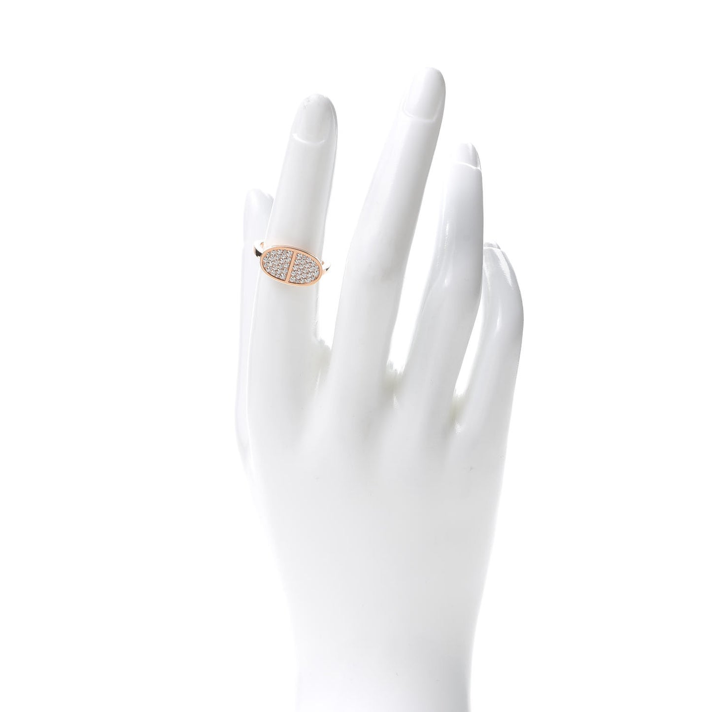 18K Rose Gold Diamond MM Chaine d'Ancre Verso Ring 52 6