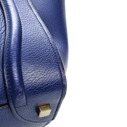 Celine Drummed Calfskin Mini Luggage Indigo 10 of 13
