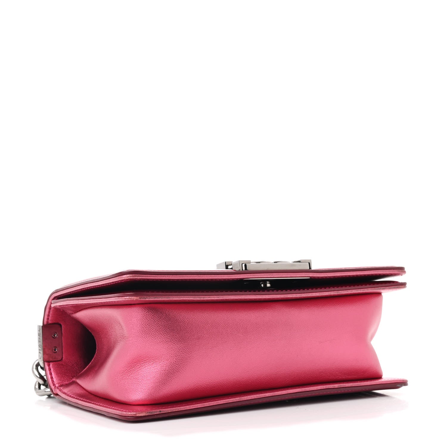Chanel Metallic Patent Calfskin Quilted Small Boy Flap Pink 4 of 11