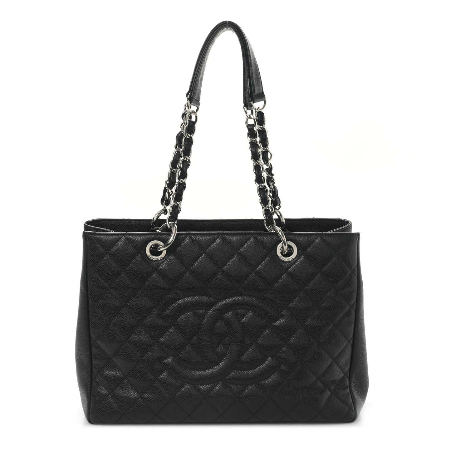 Caviar Quilted Grand Shopping Tote GST Black