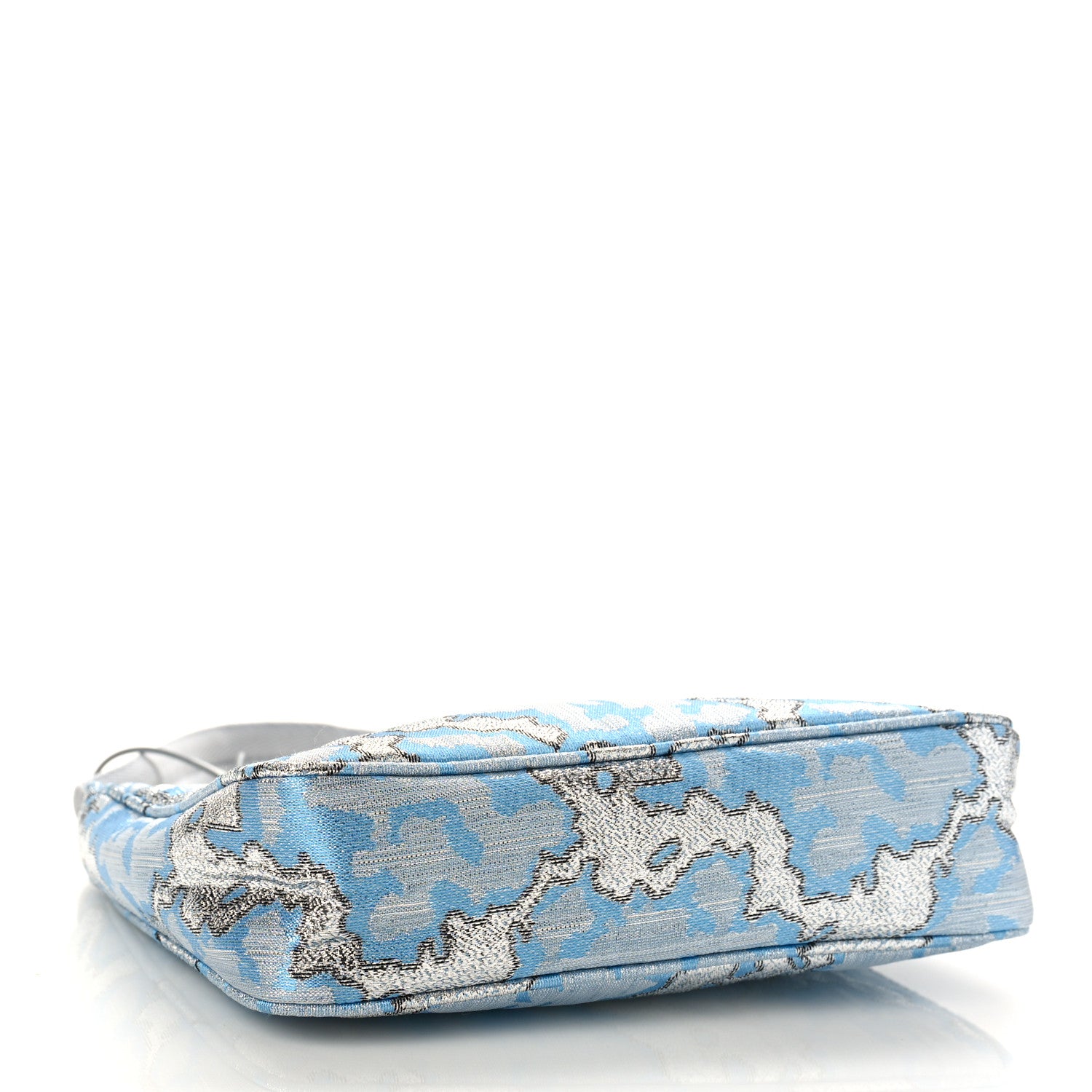 Prada Broccato Mini Re-Edition 2000 Bag Blue 4 of 8