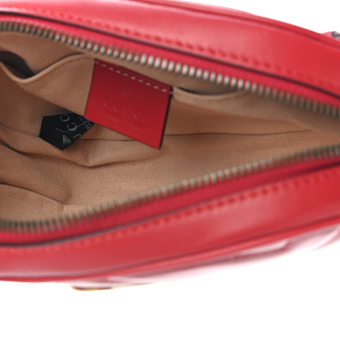 Calfskin Matelasse GG Marmont Belt Bag 75 30 Hibiscus Red