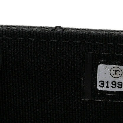 Chanel Caviar Quilted Crystal CC Large Gusset Flap Wallet Black 8 of 8