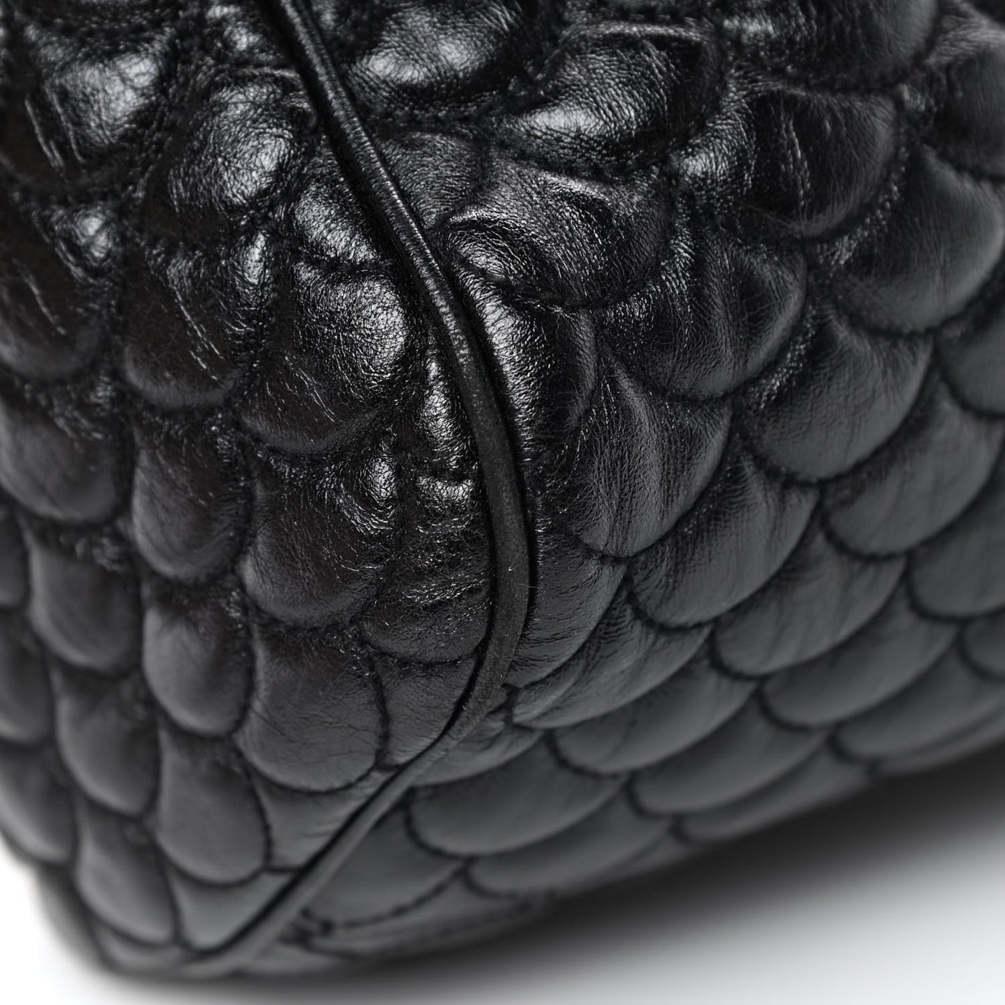 Calfskin Quilted Extra Large Miss Sicily Satchel Black