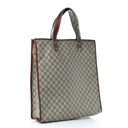 Gucci GG Plus Monogram Medium Signature Web Loop Vertical Tote Brown 3 of 9