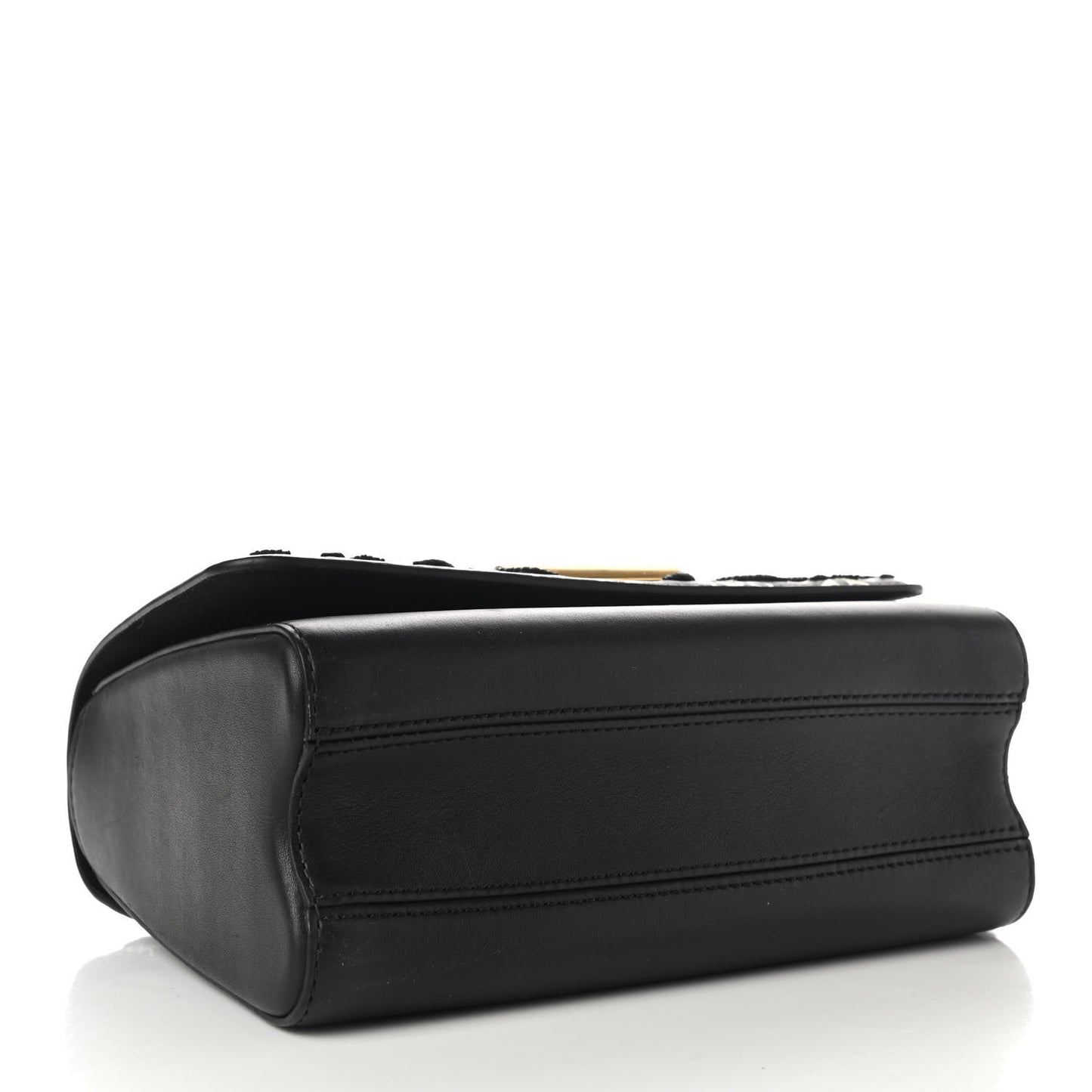 Calfskin Since 1854 Embroidered Twist MM Black