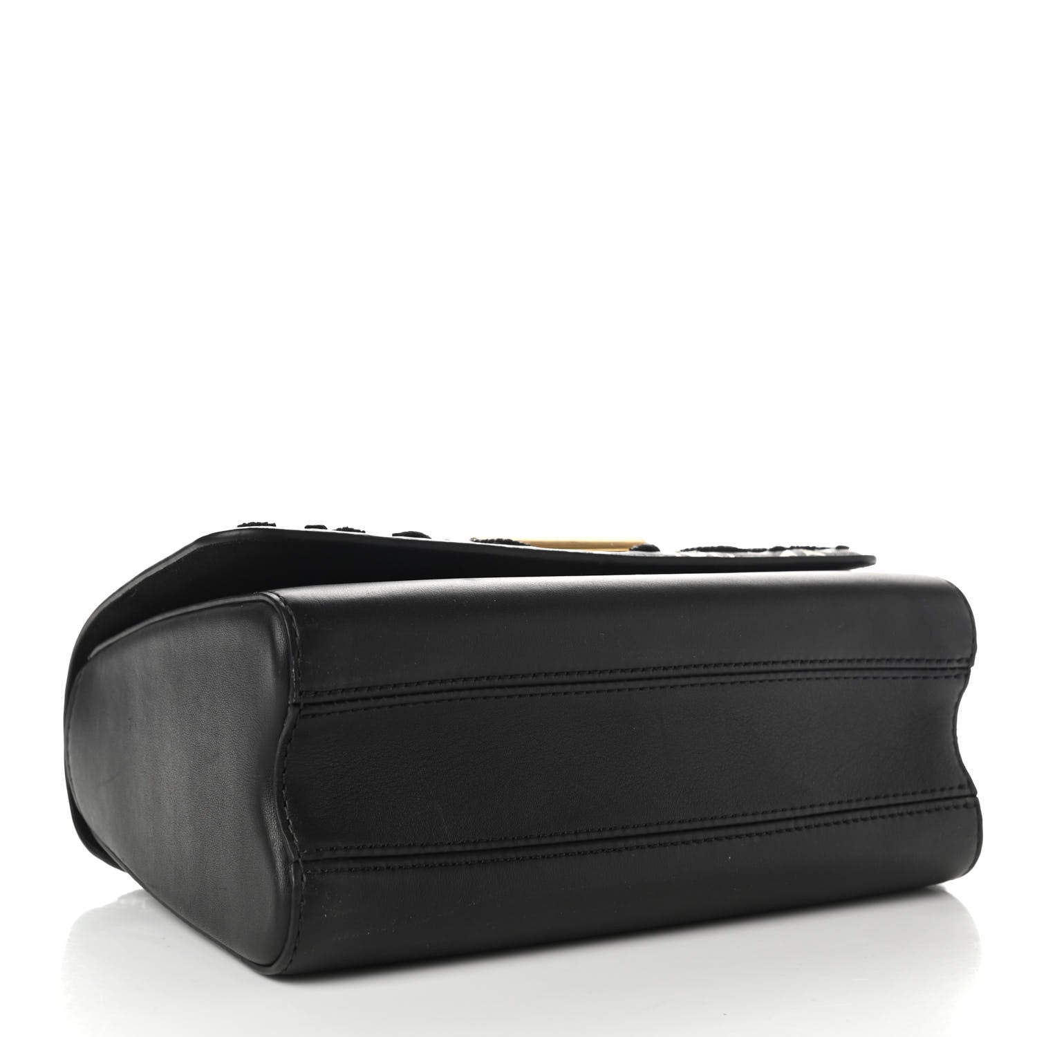 Louis Vuitton Calfskin Since 1854 Embroidered Twist MM Black 4 of 10