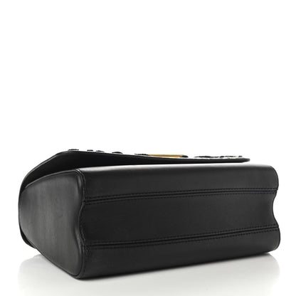Louis Vuitton Calfskin Since 1854 Embroidered Twist MM Black 4 of 10