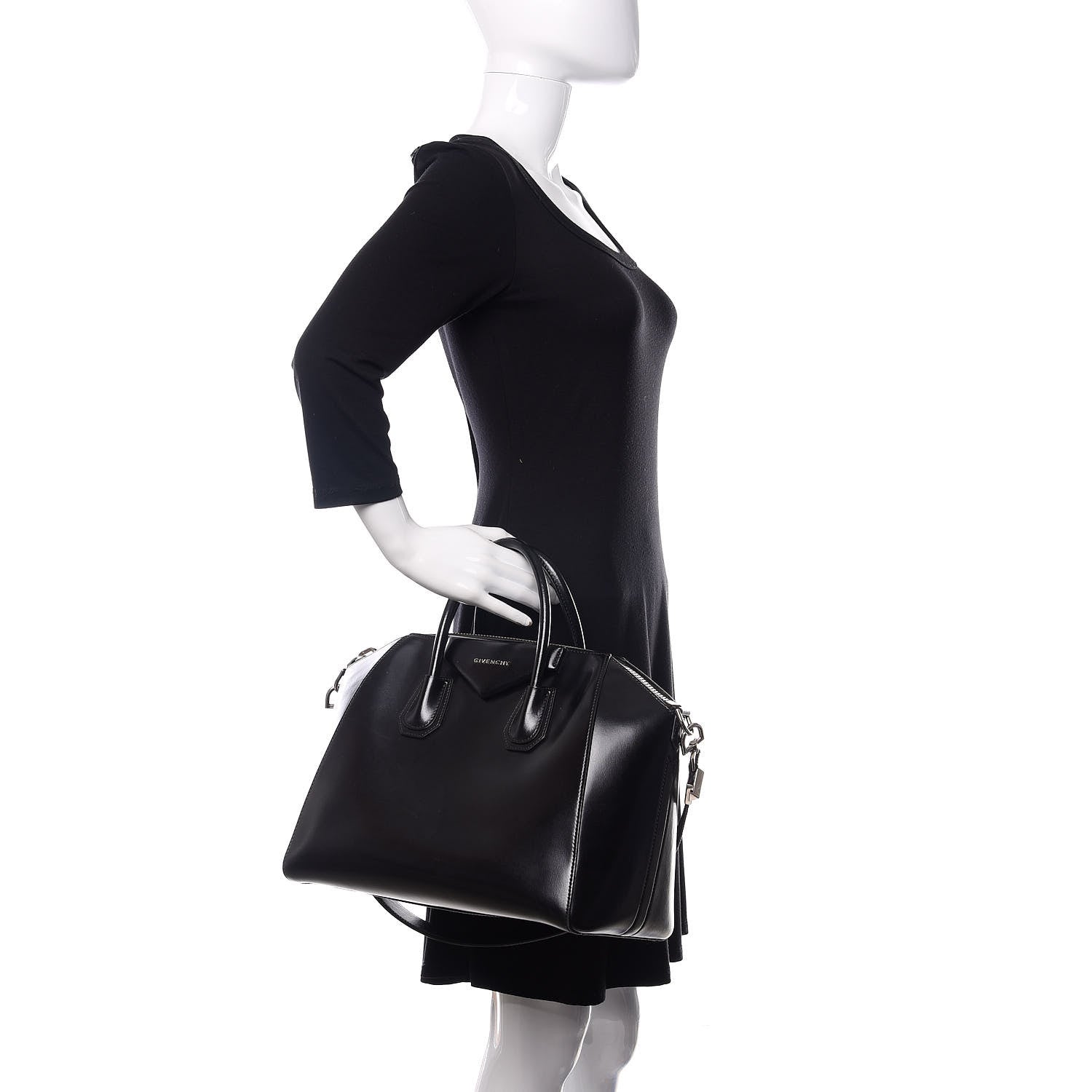 Givenchy Shiny Lord Calfskin Medium Antigona Black 3 of 10