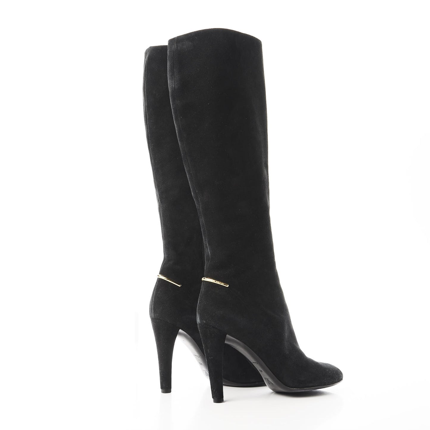 Suede Goatskin Alliance Thigh Boots 40 Black