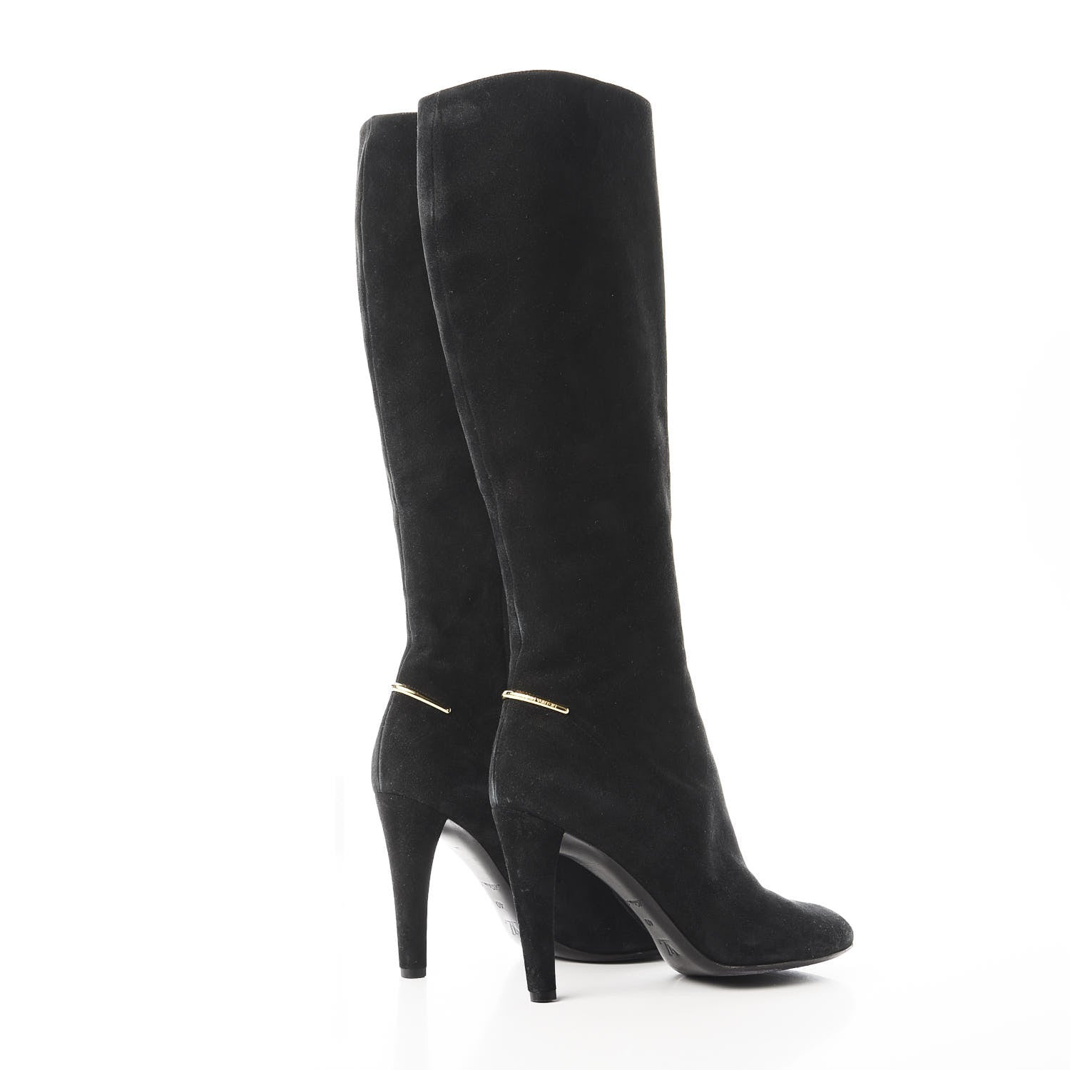 Louis Vuitton Suede Goatskin Alliance Thigh Boots 40 Black 4 of 6