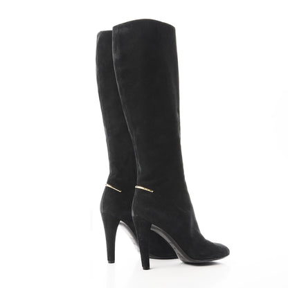 Louis Vuitton Suede Goatskin Alliance Thigh Boots 40 Black 4 of 6