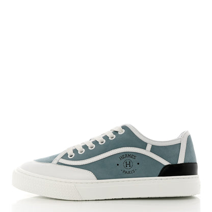 Hermes Suede Get Sneakers 37 Vert D'eau White 1 of 8