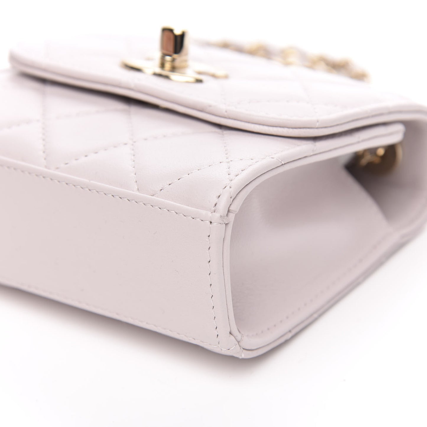 Lambskin Quilted Mini Trendy CC Clutch With Chain Lilas Lilac