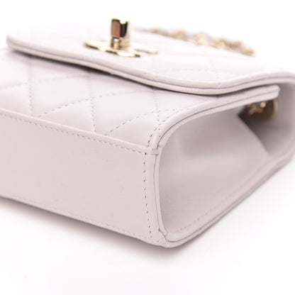 Chanel Lambskin Quilted Mini Trendy CC Clutch With Chain Lilas Lilac 9 of 10