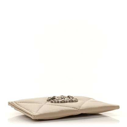 Chanel Goatskin Quilted 19 Card Holder Beige 4 of 8