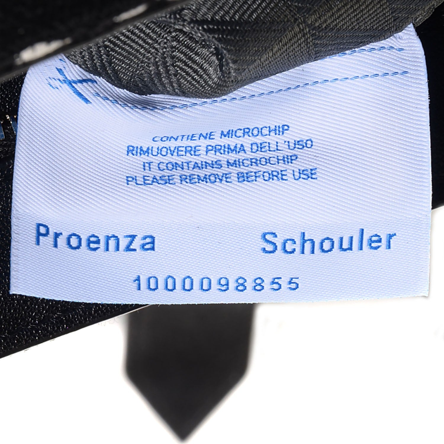 Proenza Schouler Jacquard Wood Block PS1 Tiny Satchel Black White 12 of 15