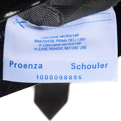 Proenza Schouler Jacquard Wood Block PS1 Tiny Satchel Black White 12 of 15