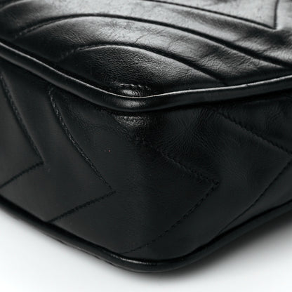 Chanel Lambskin Chevron Quilted Tassel Camera Case Black 10 of 14