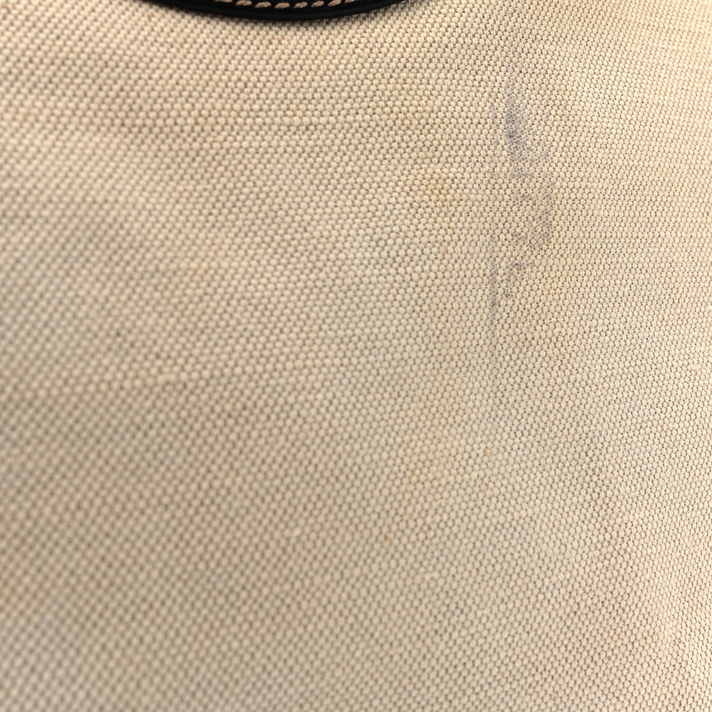 Calfskin Canvas Tote Black White