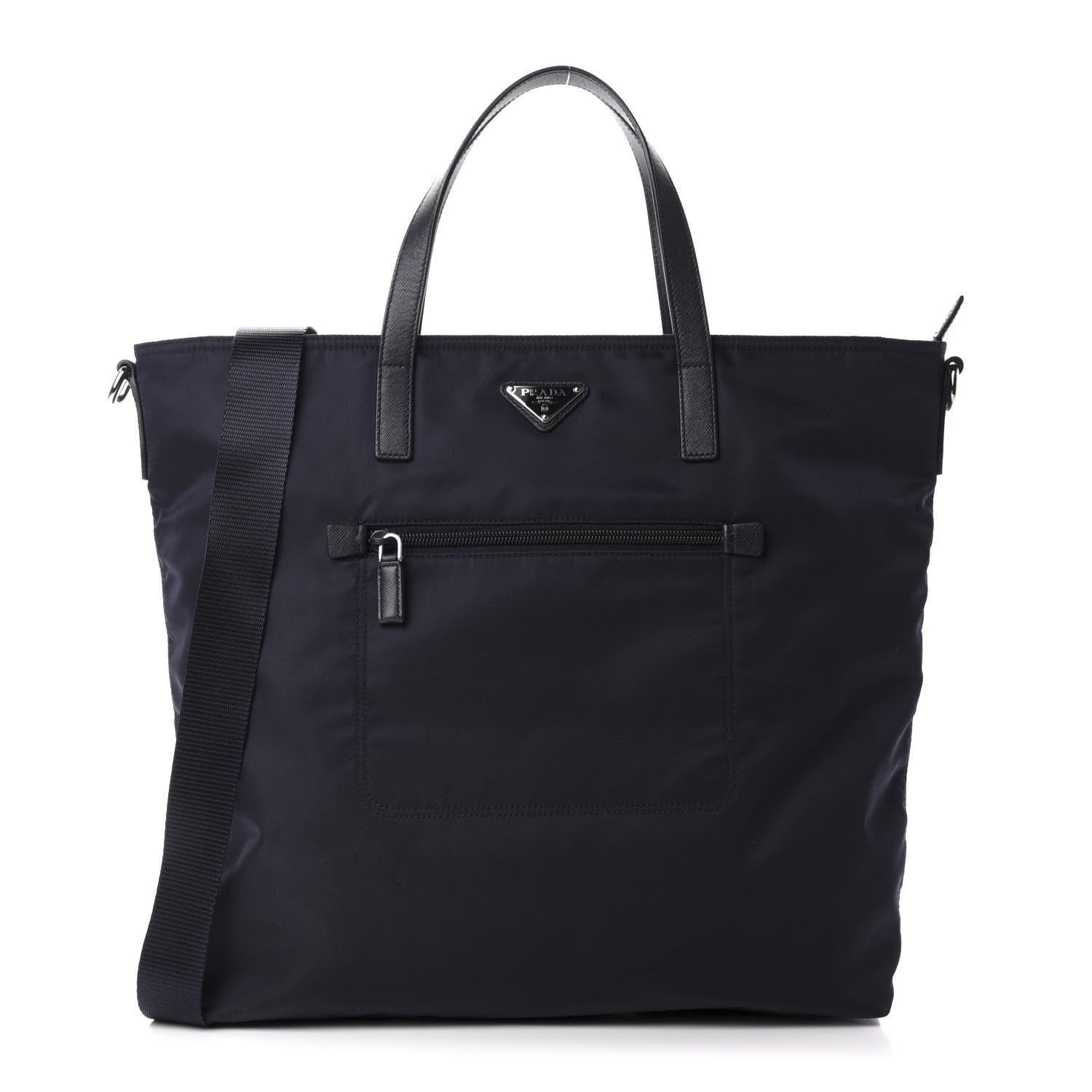 Prada Tessuto Nylon Saffiano Vela Tote Baltico 1 of 11